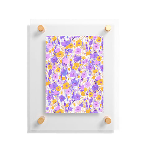 Jacqueline Maldonado Flower Field Lilac Yellow Floating Acrylic Print