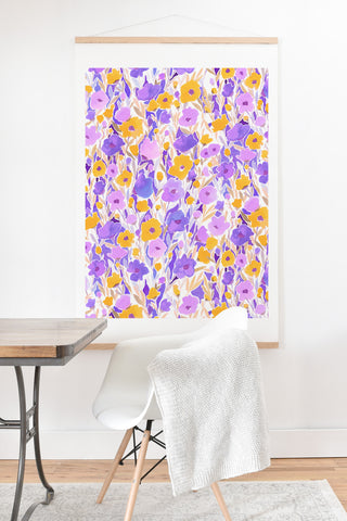 Jacqueline Maldonado Flower Field Lilac Yellow Art Print And Hanger