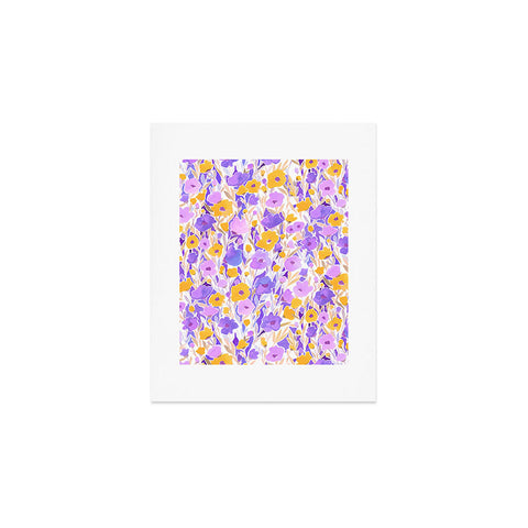 Jacqueline Maldonado Flower Field Lilac Yellow Art Print