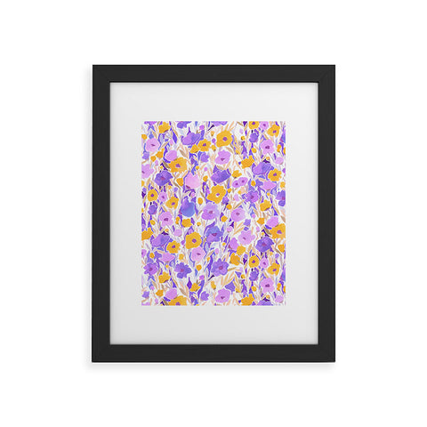 Jacqueline Maldonado Flower Field Lilac Yellow Framed Art Print