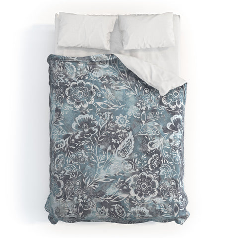 Jacqueline Maldonado Folk Floral Grey Comforter