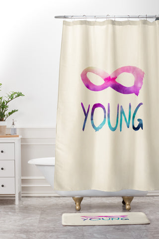 Jacqueline Maldonado Forever Young 1 Shower Curtain And Mat