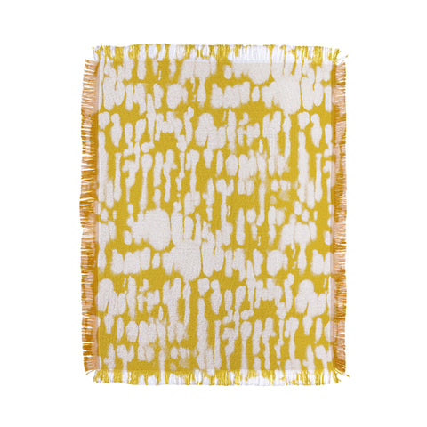 Jacqueline Maldonado Inky Inverse Yellow Throw Blanket