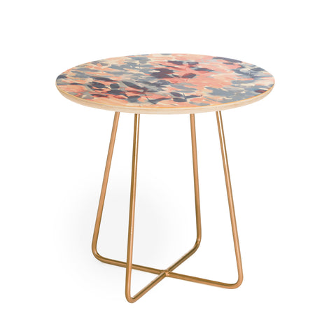 Jacqueline Maldonado Intuition Pale Peach and Blue Round Side Table