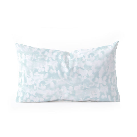 Jacqueline Maldonado Inverse Ice Dye Blue Water Oblong Throw Pillow