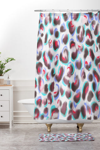 Jacqueline Maldonado Leopard Cool Shower Curtain And Mat