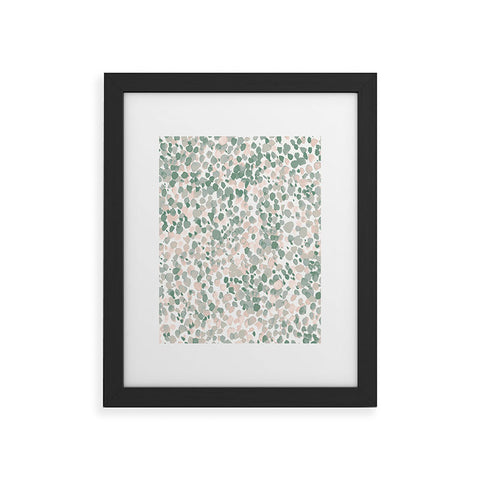 Jacqueline Maldonado Lighthearted Flamingo Green Framed Art Print