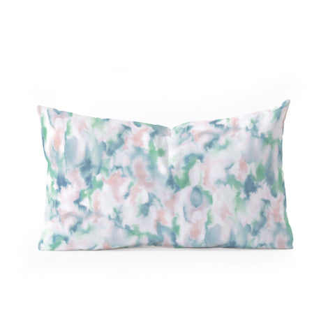 Jacqueline Maldonado Love Spell Green Pink Blue Oblong Throw Pillow