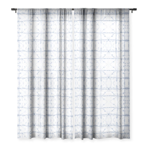 Jacqueline Maldonado Manifest Slate Blue Sheer Window Curtain