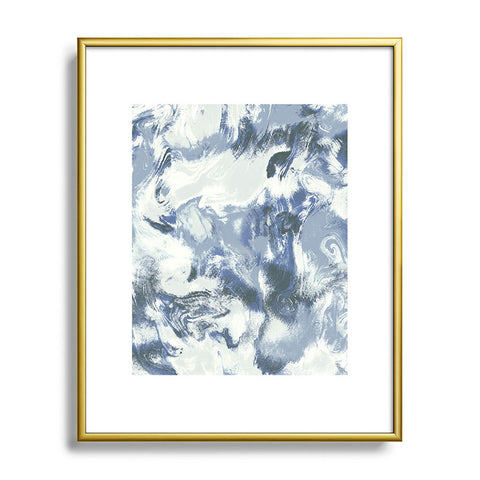Jacqueline Maldonado Marble Mist Blue Metal Framed Art Print