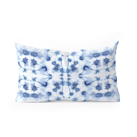 Jacqueline Maldonado Mirror Dye Blue Oblong Throw Pillow
