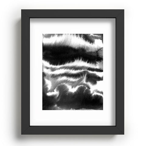 Jacqueline Maldonado Ombre Waves Black and White Recessed Framing Rectangle