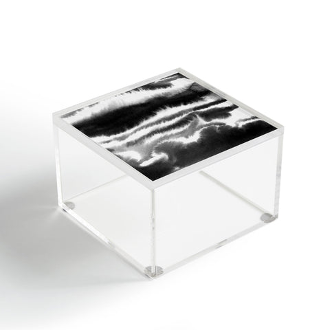 Jacqueline Maldonado Ombre Waves Black and White Acrylic Box