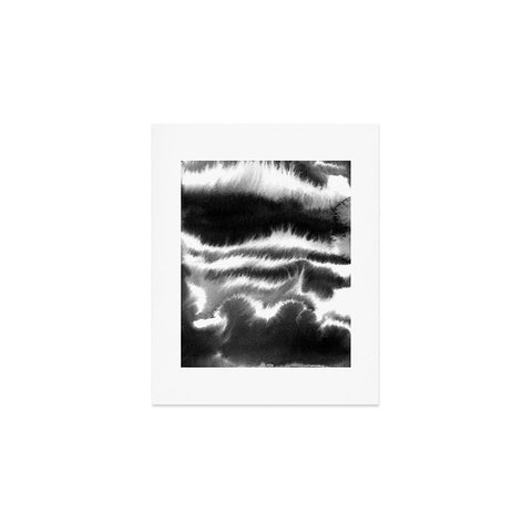 Jacqueline Maldonado Ombre Waves Black and White Art Print
