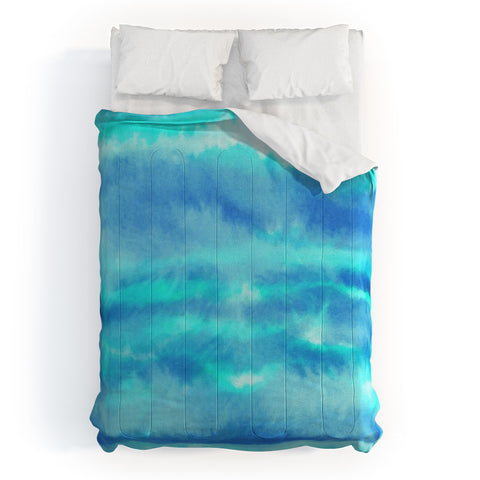 Jacqueline Maldonado Ombre Waves Blue Green Comforter