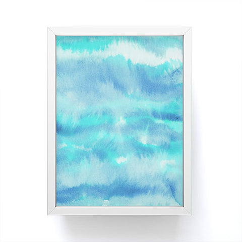 Jacqueline Maldonado Ombre Waves Blue Green Framed Mini Art Print