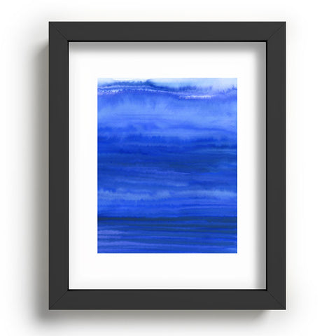 Jacqueline Maldonado Ombre Waves Blue Ocean Recessed Framing Rectangle