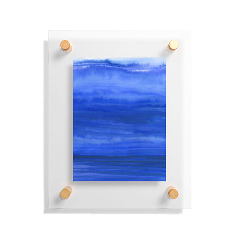 Jacqueline Maldonado Ombre Waves Blue Ocean Floating Acrylic Print