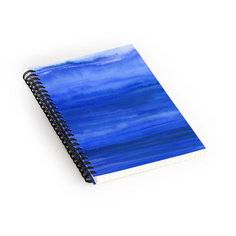 Jacqueline Maldonado Ombre Waves Blue Ocean Spiral Notebook