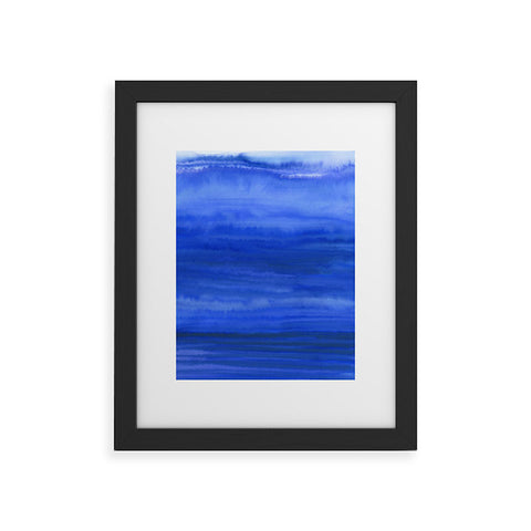 Jacqueline Maldonado Ombre Waves Blue Ocean Framed Art Print