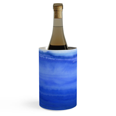 Jacqueline Maldonado Ombre Waves Blue Ocean Wine Chiller