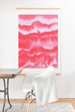 Jacqueline Maldonado Ombre Waves Coral Art Print And Hanger