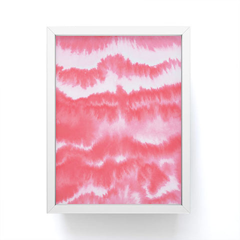 Jacqueline Maldonado Ombre Waves Coral Framed Mini Art Print