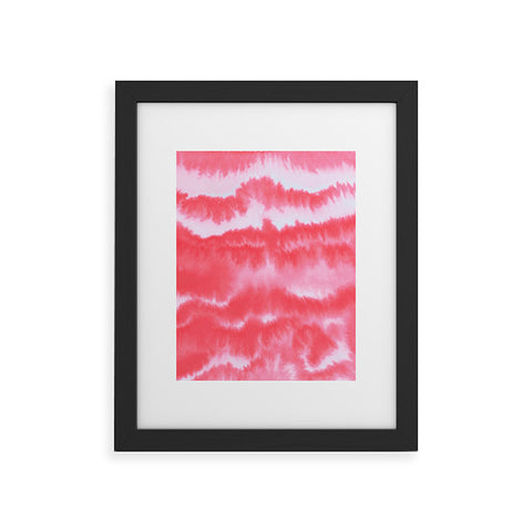 Jacqueline Maldonado Ombre Waves Coral Framed Art Print