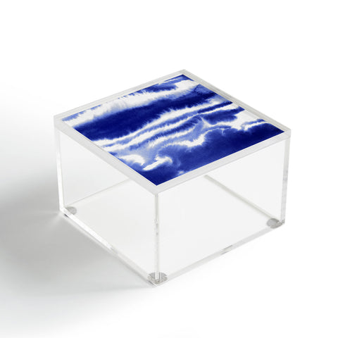 Jacqueline Maldonado Ombre Waves Indigo Acrylic Box