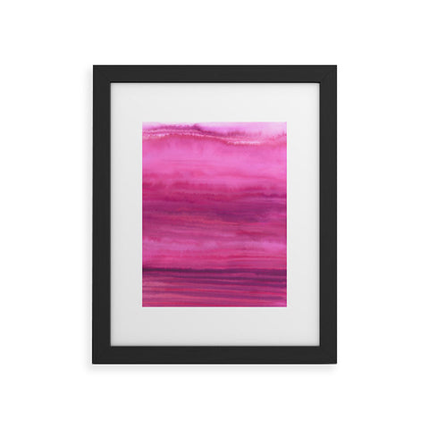 Jacqueline Maldonado Ombre Waves Sunset Framed Art Print