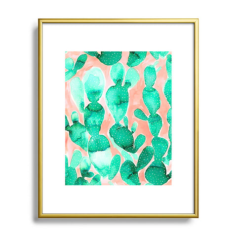 Jacqueline Maldonado Paddle Cactus Blush Metal Framed Art Print
