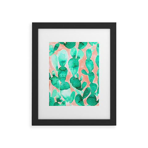 Jacqueline Maldonado Paddle Cactus Blush Framed Art Print
