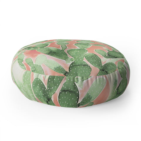 Jacqueline Maldonado Paddle Cactus Pale Green Floor Pillow Round