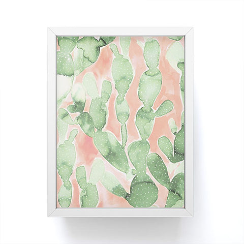 Jacqueline Maldonado Paddle Cactus Pale Green Framed Mini Art Print