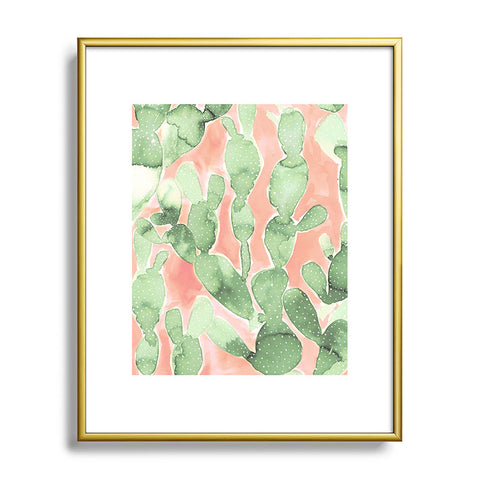Jacqueline Maldonado Paddle Cactus Pale Green Metal Framed Art Print