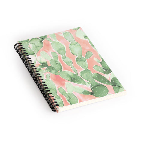Jacqueline Maldonado Paddle Cactus Pale Green Spiral Notebook