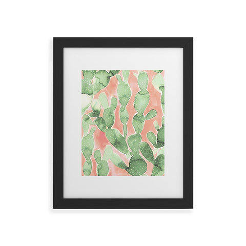 Jacqueline Maldonado Paddle Cactus Pale Green Framed Art Print