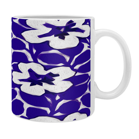 Jacqueline Maldonado Painted Floral Cobalt Coffee Mug