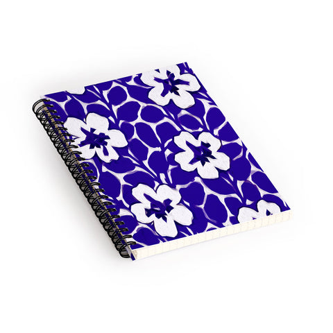 Jacqueline Maldonado Painted Floral Cobalt Spiral Notebook
