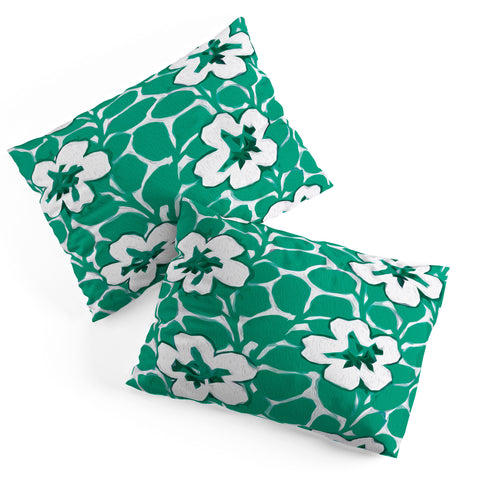 Jacqueline Maldonado Painted Floral Emerald Pillow Shams