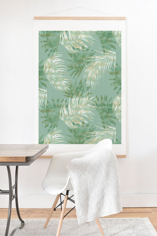 Jacqueline Maldonado Palms Overlay Green Art Print And Hanger