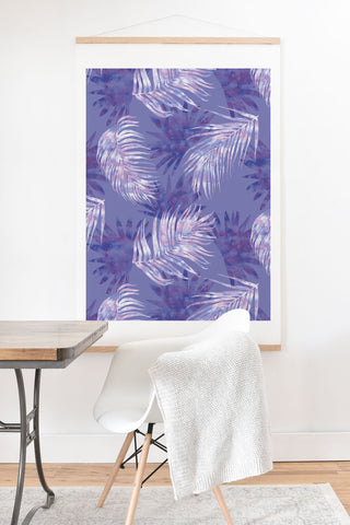 Jacqueline Maldonado Palms Overlay Purple Art Print And Hanger