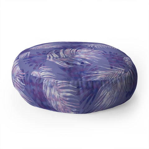 Jacqueline Maldonado Palms Overlay Purple Floor Pillow Round