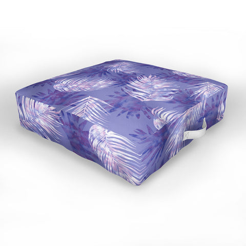 Jacqueline Maldonado Palms Overlay Purple Outdoor Floor Cushion