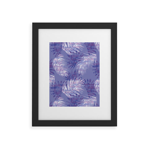 Jacqueline Maldonado Palms Overlay Purple Framed Art Print