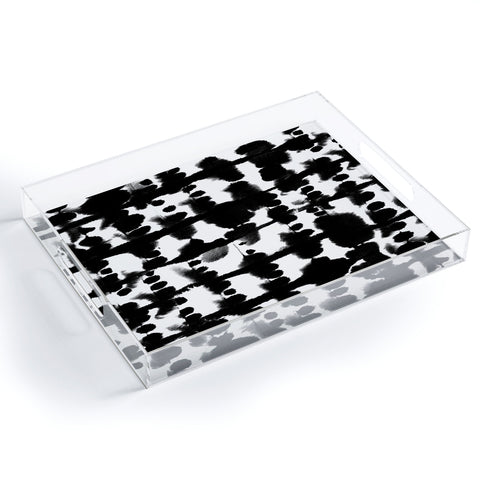 Jacqueline Maldonado Parallel Black and White Acrylic Tray