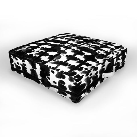 Jacqueline Maldonado Parallel Black and White Outdoor Floor Cushion