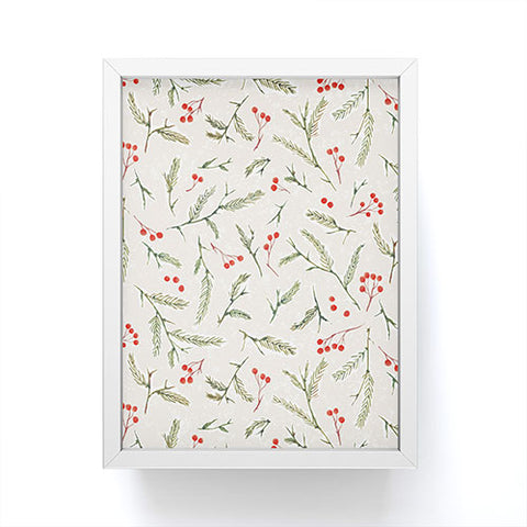 Jacqueline Maldonado Pine and Berries Neutral Framed Mini Art Print