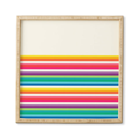 Jacqueline Maldonado Rainbow Stripe Framed Wall Art