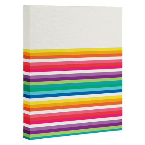 Jacqueline Maldonado Rainbow Stripe Art Canvas